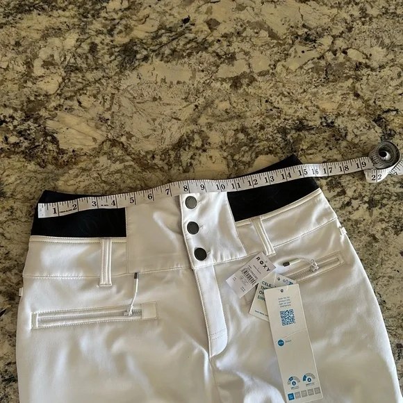 Roxy Rising High Ski Pant - White - Sz Large - Picture 4 of 9
